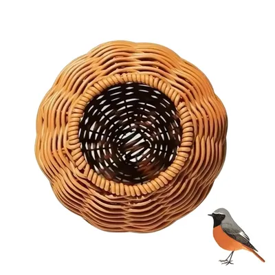 ZenPets Nid d'oiseau sphérique en rotin synthétique