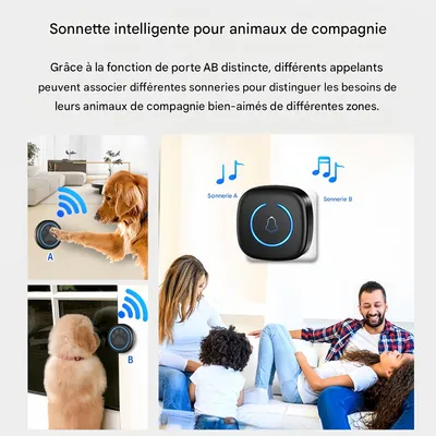 IntiMeg Sonnette sans fil pour chien