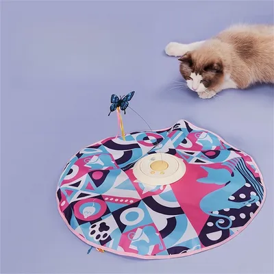 IntiMeg  Jouet interactif à plumes pour chat