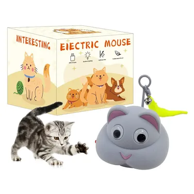 IntiMeg Jouet électronique en forme de souris pour chats et chiens