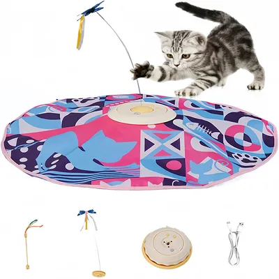 IntiMeg  Jouet interactif à plumes pour chat