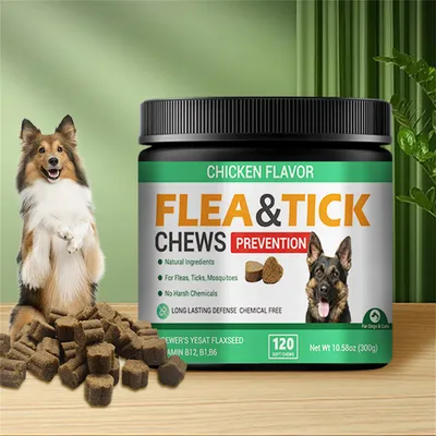 Pet Planet Granulés mâchables anti-puces et anti-tiques pour chien et chat