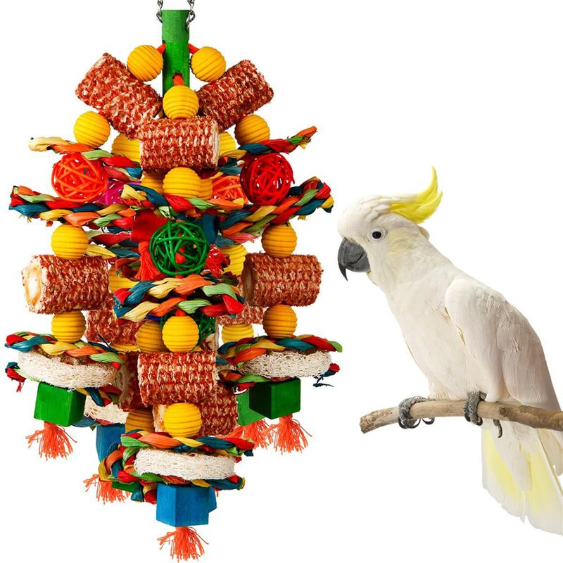 IntiMeg Jouet en bois pour oiseaux