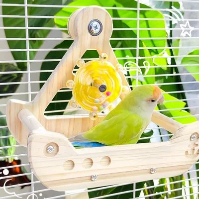 FurryFusion Jouet pour perroquet en forme de bateau pirate
