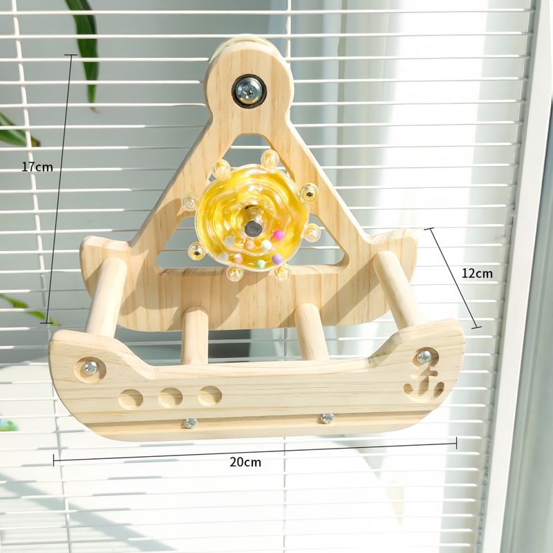 FurryFusion Jouet pour perroquet en forme de bateau pirate