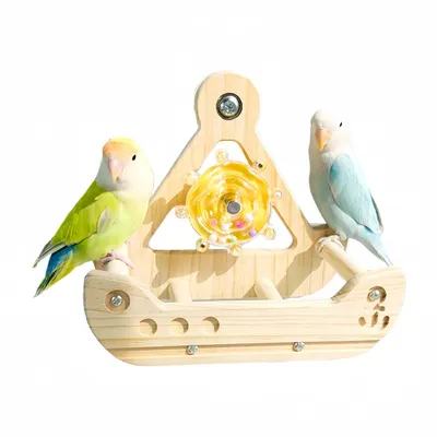 FurryFusion Jouet pour perroquet en forme de bateau pirate