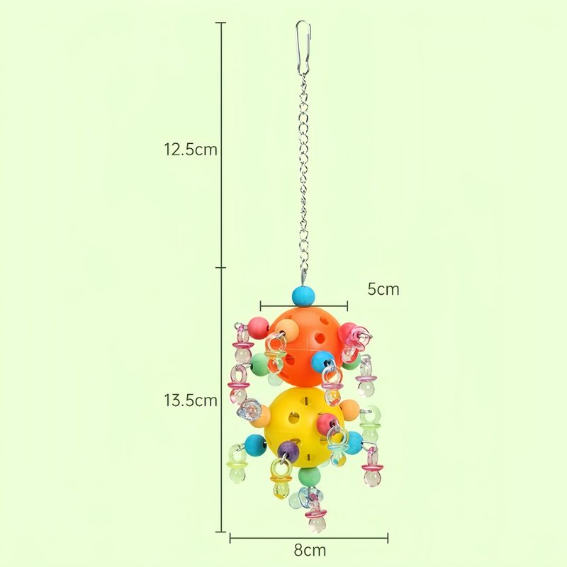 FurryFusion Jouet de double boule pour perroquet