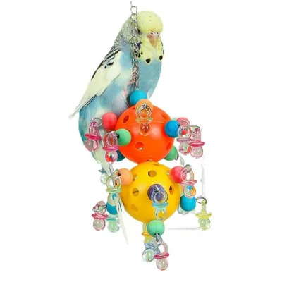 FurryFusion Jouet de double boule pour perroquet