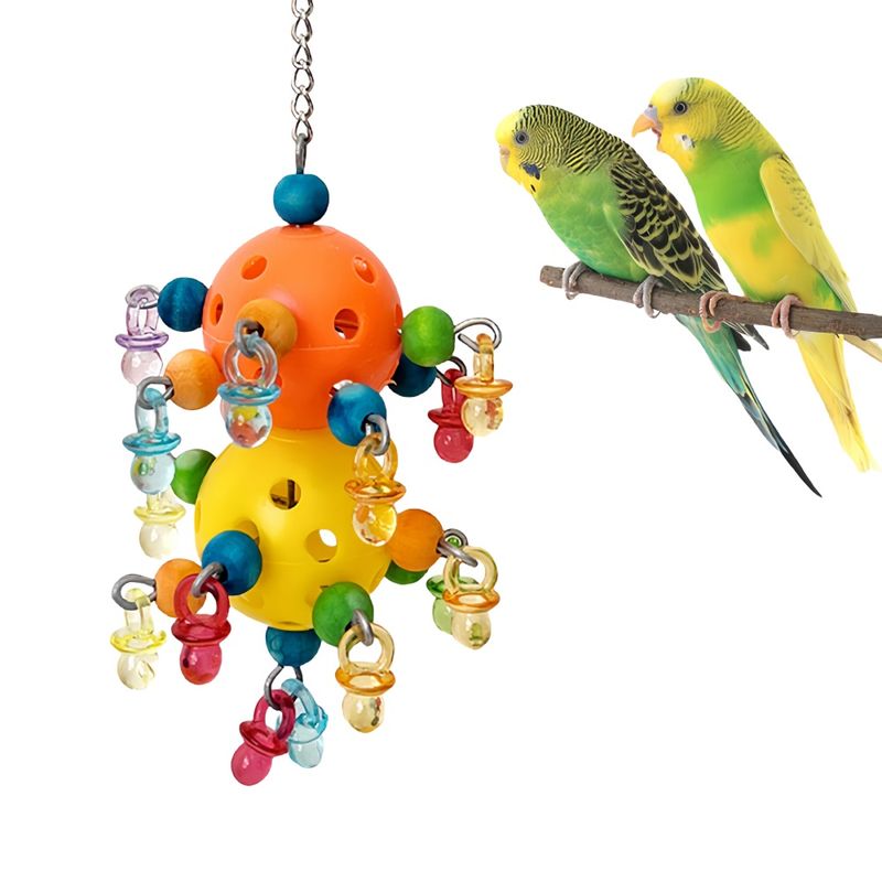FurryFusion Jouet de double boule pour perroquet