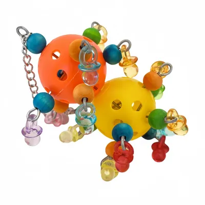 FurryFusion Jouet de double boule pour perroquet