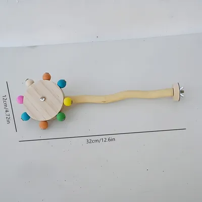 FurryFusion Perchoir à oiseaux en forme de moulin à vent rotatif