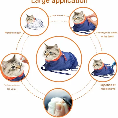 FurryFusion Sac de toilettage pour chat