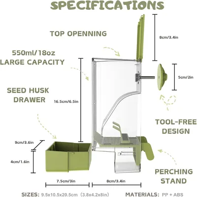 IntiMeg Mangeoire automatique pour oiseaux