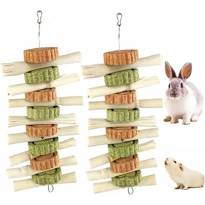ZooVenture Juego de 2 juguetes dispensadores de premios animales pequeños