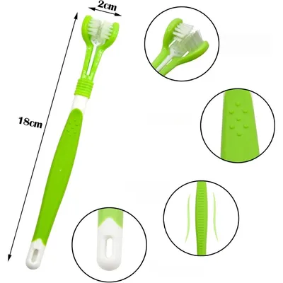 Pet Planet Lot de 3 Brosse à Dents Pour Chien et Chat