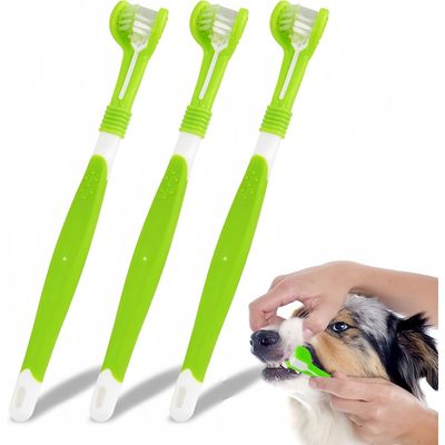 Pet Planet Lot de 3 Brosse à Dents Pour Chien et Chat