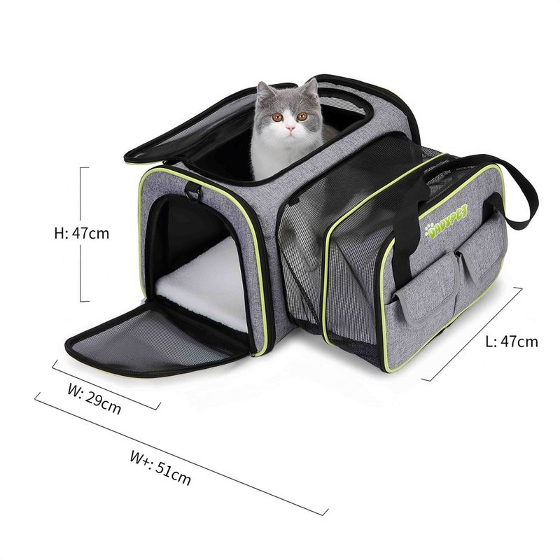 FurryFusion Sac de transport extensible pour chien et chat