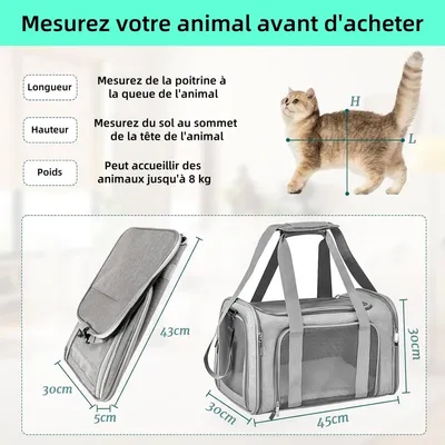 Pet Planet Sac Transport Pliable Respirant Matelas Souple Chats Chiens
