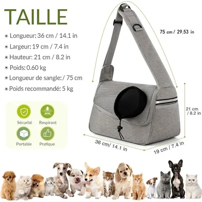 Pet Planet TravelBuddy Sac de Transport Pour Petits Chiens Et Chats