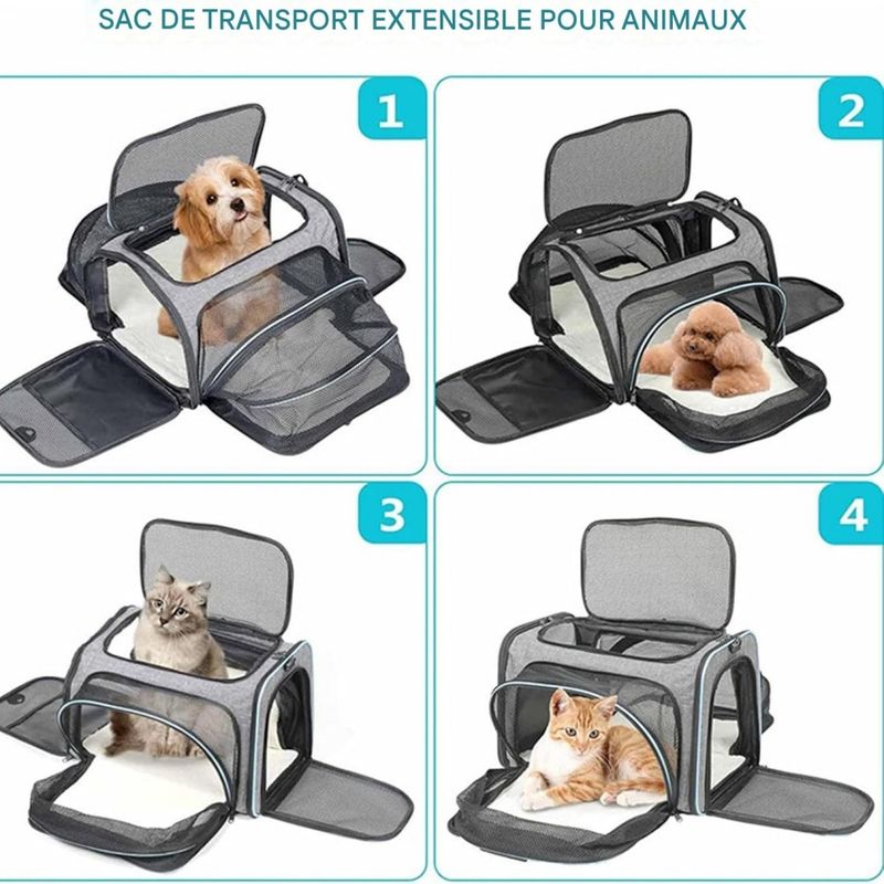 Pet Planet Sac Transport Pliable Maille Respirant Chats