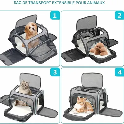 Pet Planet Sac Transport Pliable Maille Respirant Chats