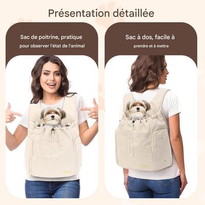 Pet Planet AdventureMate Sac À Dos Avant Pour Chiens Et Chats