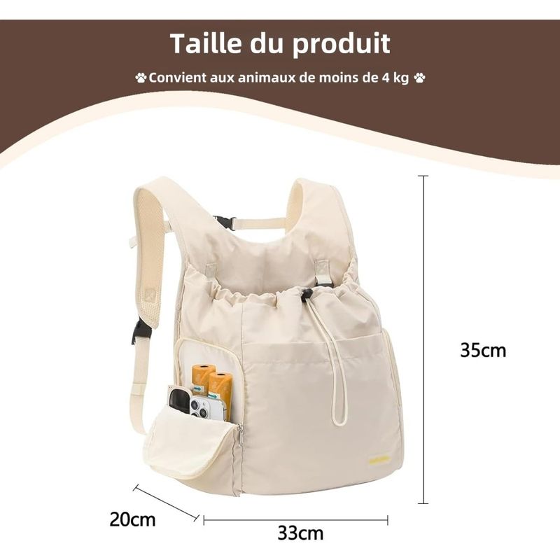 Pet Planet AdventureMate Sac À Dos Avant Pour Chiens Et Chats