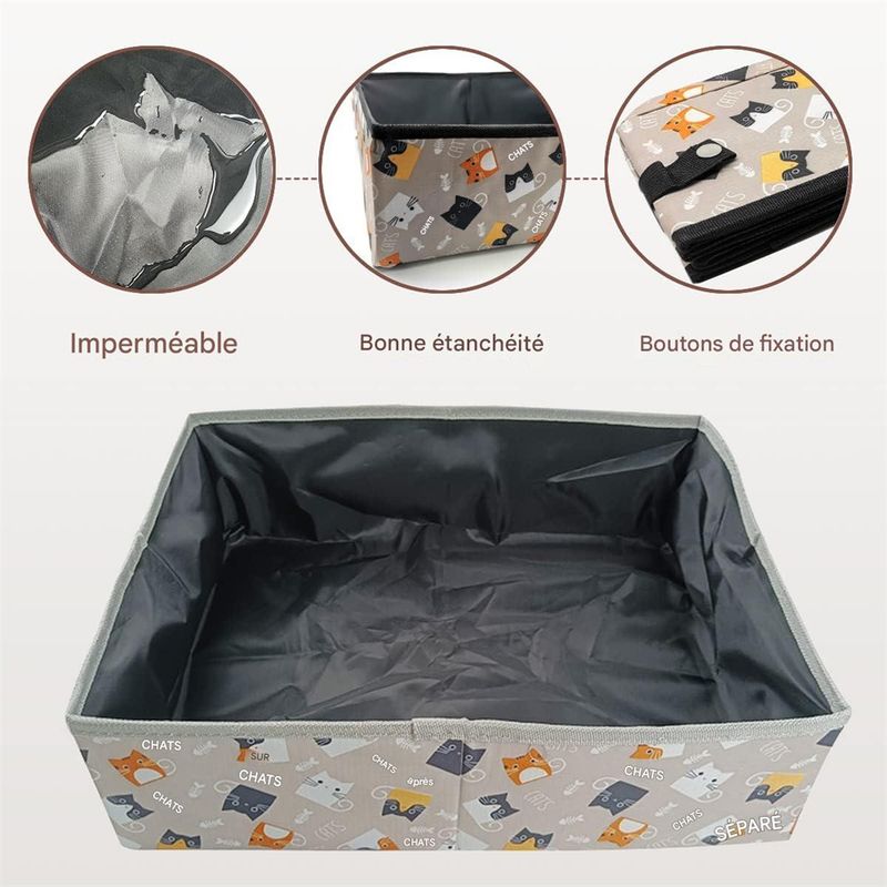Pet Planet Litière pliable pour chat de voyage