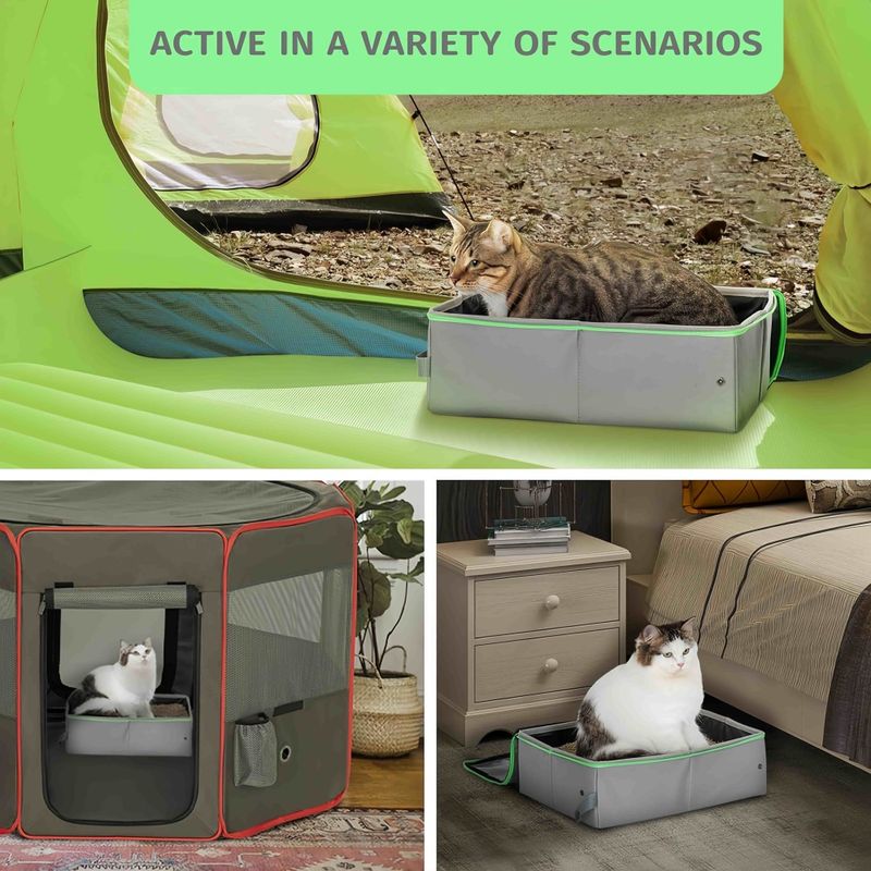 FurryFusion Boîte litière pliante pour chat