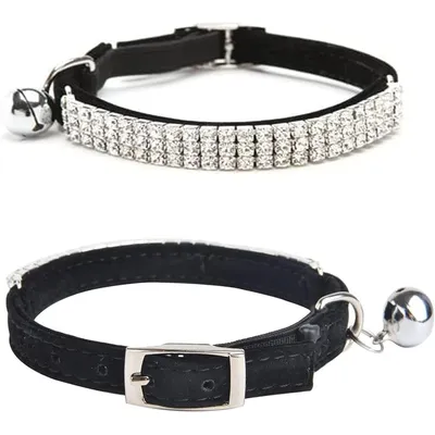 UAMLY Collier de chat en velours