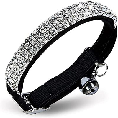 UAMLY Collier de chat en velours