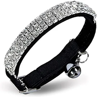 UAMLY Collier de chat en velours
