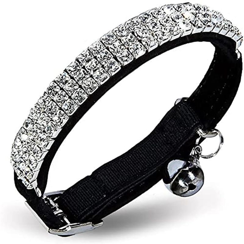 UAMLY Collier de chat en velours
