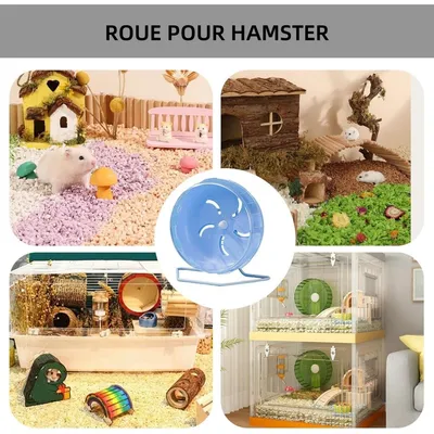 ZooVenture Rueda de ejercicio silenciosa para animales pequeños