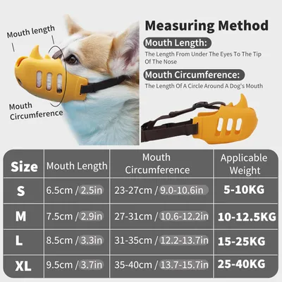 UAMLY Muselière en silicone pour chien