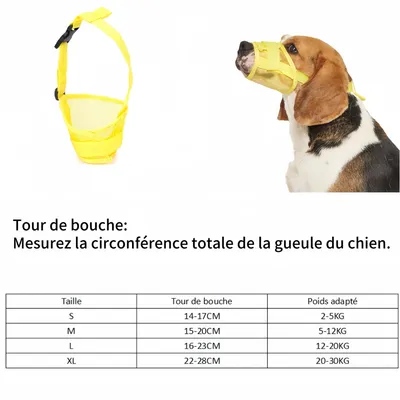 FurryFusion Muselière réglable anti-morsure pour chien