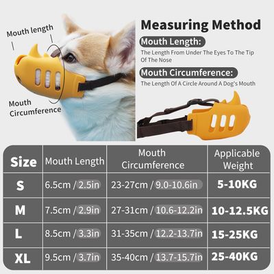 UAMLY Muselière en silicone pour chien
