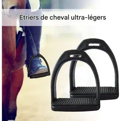 ZooVenture Paire D'Étriers En Plastique Noir