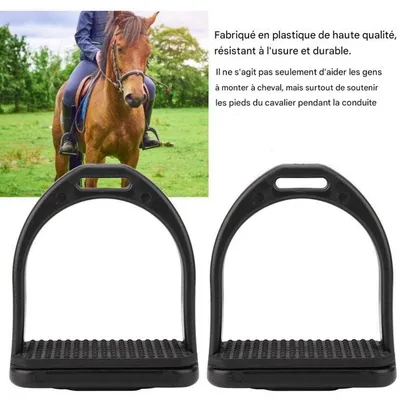 ZooVenture Paire D'Étriers En Plastique Noir