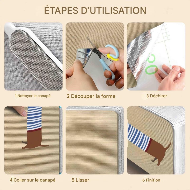 FurryFusion Protection canapé anti - griffe pour chat