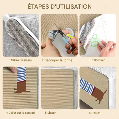 FurryFusion Protection canapé anti - griffe pour chat