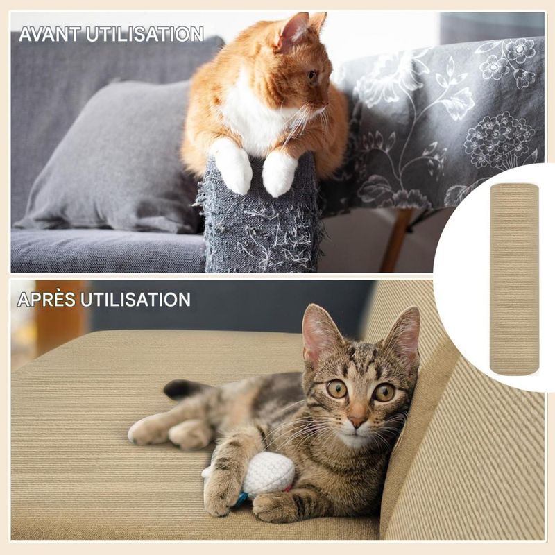 FurryFusion Protection canapé anti - griffe pour chat