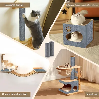 IntiMeg Tapis griffoire auto adhésif pour chats 40×100cm