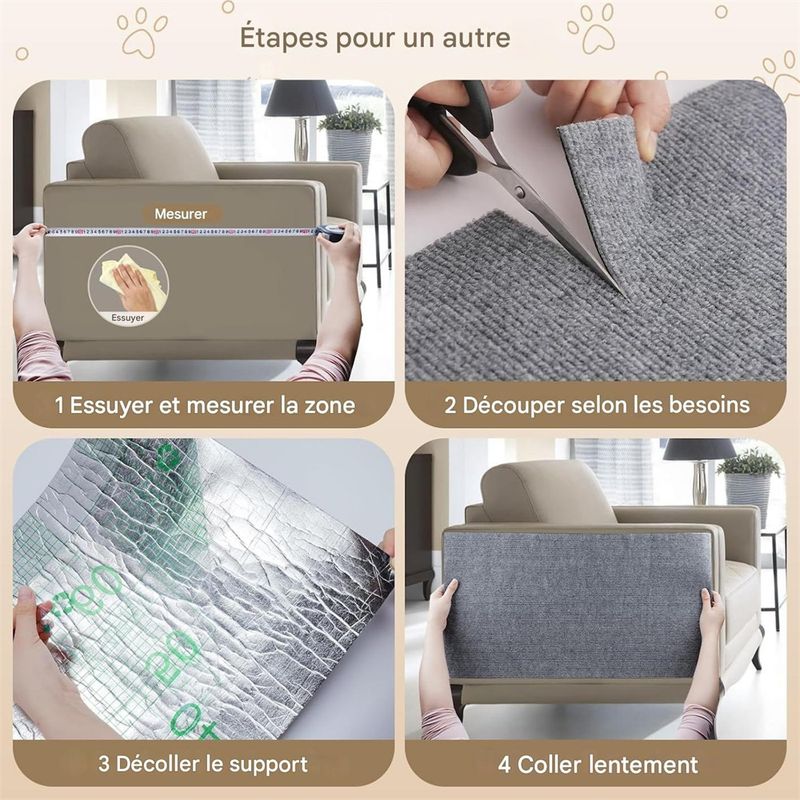 IntiMeg Tapis griffoire auto adhésif pour chats