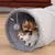 FurryFusion Tunnel pliable en daim pour chat