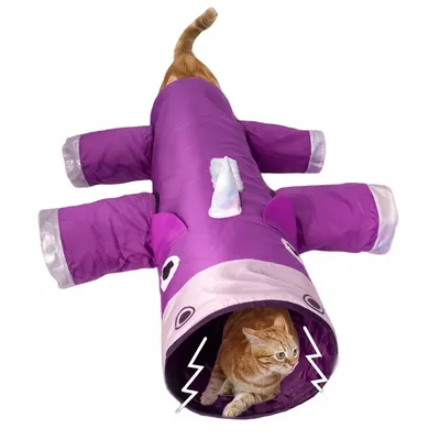 FurryFusion Tunnel pour chat en peluche