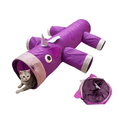 FurryFusion Tunnel pour chat en peluche
