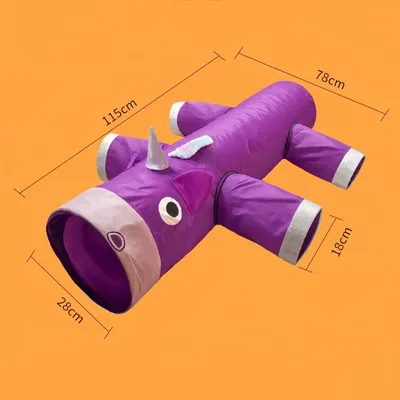 FurryFusion Tunnel pour chat en peluche