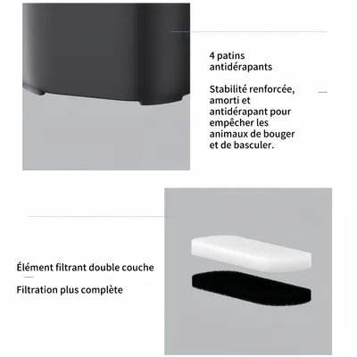 FurryFusion Distributeur d'eau pour chat avec capteur intelligent