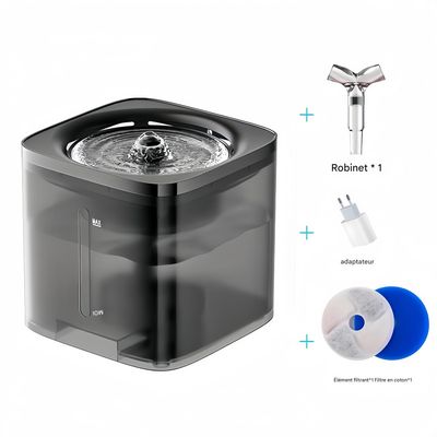 FurryFusion Fuente de agua de 2 litros para gatos y perros pequeños